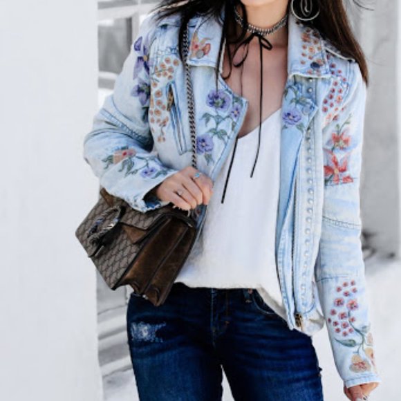blanknyc embroidered denim jacket